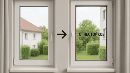 В чём разница между обычными и противопожарными окнами?